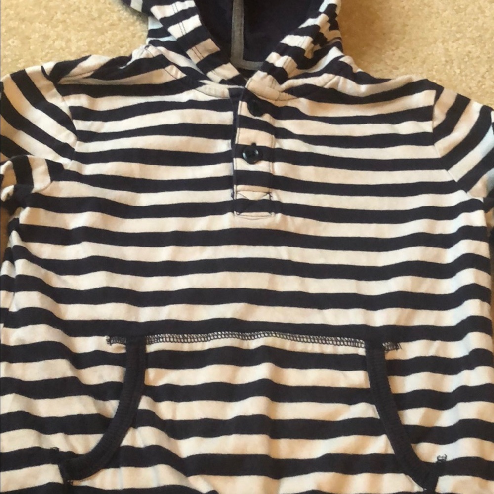 Blue and white striped Hoodie size 5